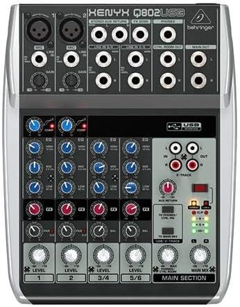 Behringer Q802USB Premium 8-Input Mixer XENYX Preamps