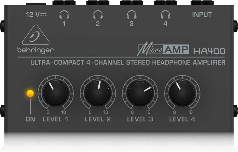 Behringer HA400 MicroAMP 4-Channel Headphone Amplifier — main product image