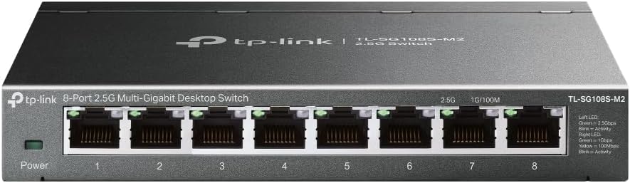 TP-Link TL-SG108S-M2 8-Port 2.5G Multi-Gigabit Ethernet Switch