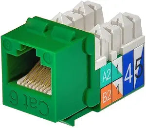 Monoprice 105380 Cat6 Punch Down Keystone Jack - Green — main product image