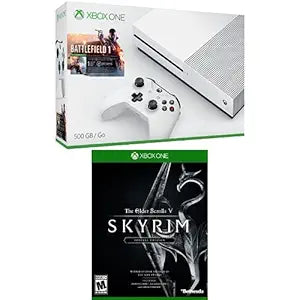 Microsoft Xbox One S 500GB Battlefield Skyrim Bundle — main product image