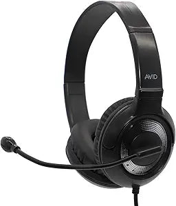 Avid AE-55 Headphone Black and Silver with Microphone
