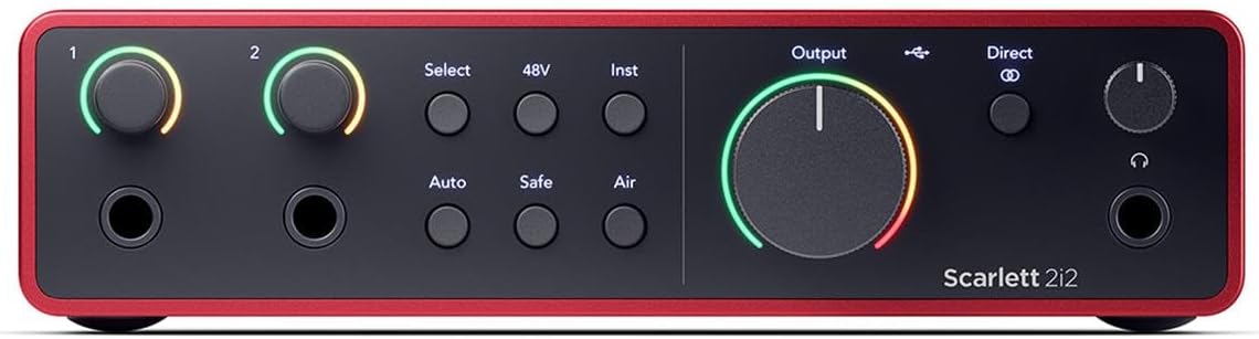 Focusrite Scarlett 2i2 4th Gen USB Audio Interface Bundle