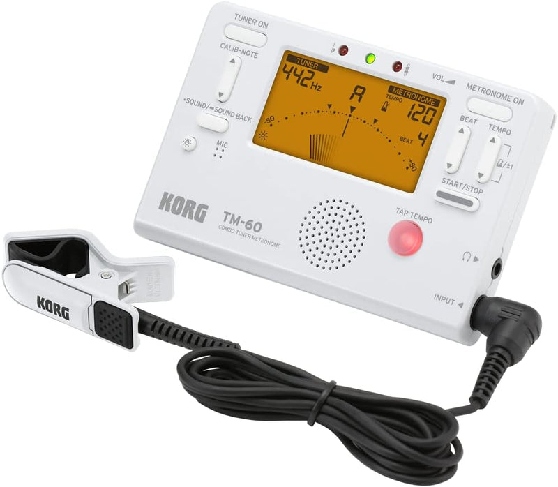 Korg TM60-BK Tuner Metronome Combo with Clip Mic — main product image