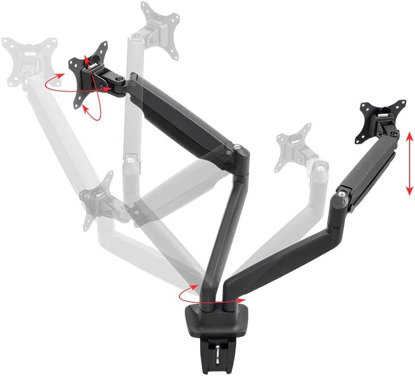 Monoprice 115525 Dual Monitor Gas Spring Desk Mount