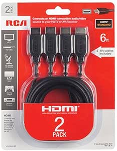 RCA VH26HHR 6ft HDMI Cable 2-Pack