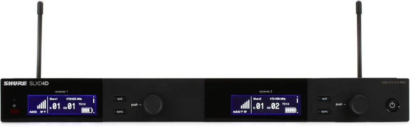 Shure SLXD4D=-G58 Dual Channel Wireless Receiver — main product image