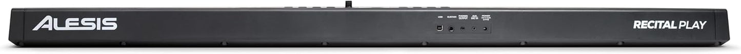 Alesis RECITAL PLAY KO 88-Key Beginner Piano Keyboard Bundle