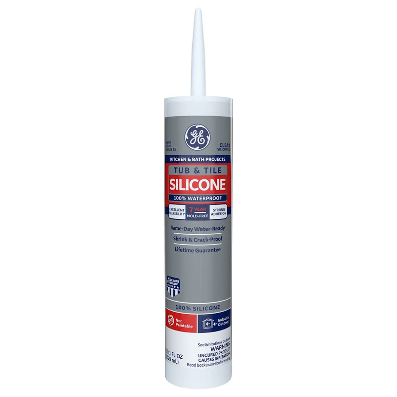 GE GE612 Tub & Tile Clear Silicone Sealant — main product image