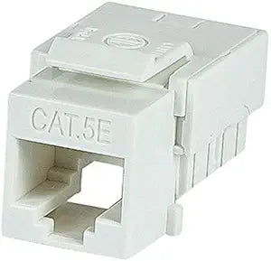 Monoprice 110046 Slim Cat5E Punch Down Keystone Jack White — main product image
