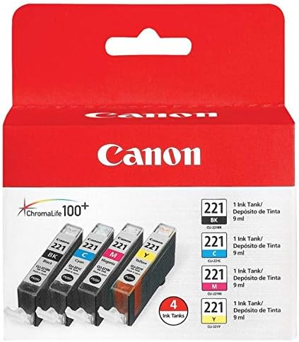 Canon 2946B004 CLI-221 Four Color Ink Pack