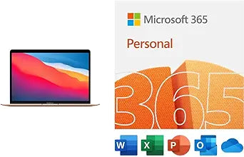 Apple MacBook Air M1 13" 8GB 256GB SSD Gold with Microsoft 365