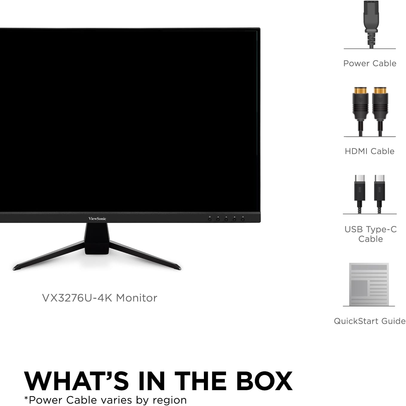 ViewSonic VX3267U-4K 32-Inch 4K UHD IPS Monitor USB-C