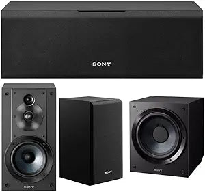 Sony SSCS5 3-Way Bookshelf Speaker System Bundle — main product image