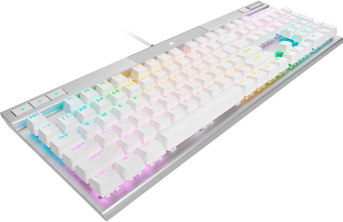 Corsair CH-910951A-NA K70 PRO RGB OPX Gaming Keyboard White