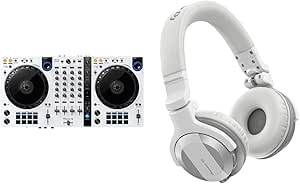 Pioneer DJ DDJ-FLX6 White Controller & HDJ-CUE1BT Headphones