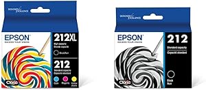Epson 212XL Ink Cartridge - CMYK 4-Pack and Black Standard