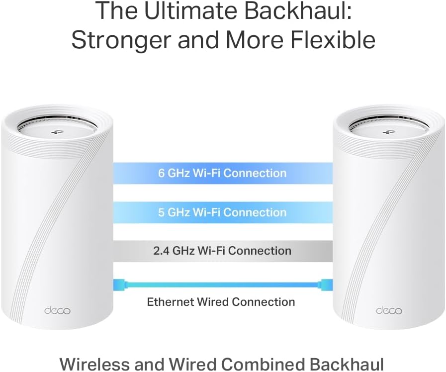 TP-Link Deco BE75(2-Pack) Tri-Band WiFi 7 Whole Home Mesh System