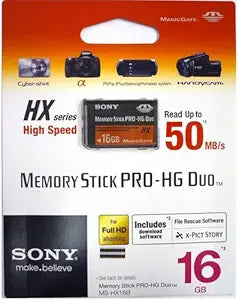 Sony MS-HX16B(JE): 16GB Memory Stick PRO-HG Duo HX — main product image