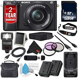 Sony ILCE6300L/B Alpha A6300 Mirrorless Camera Bundle — main product image