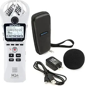 Zoom H1n Handy Recorder White Accessory Bundle