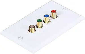 Monoprice 103025 RCA Component/F Connector Wall Plate — main product image