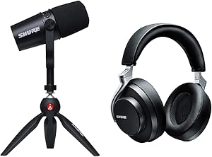 Shure MV7 USB/XLR Podcast Microphone AONIC 50 Headphones Kit — main product image