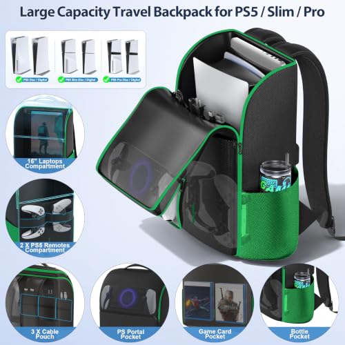 LVVIL PS5 Console Zip-Open Travel Backpack Carrying Case — main product image