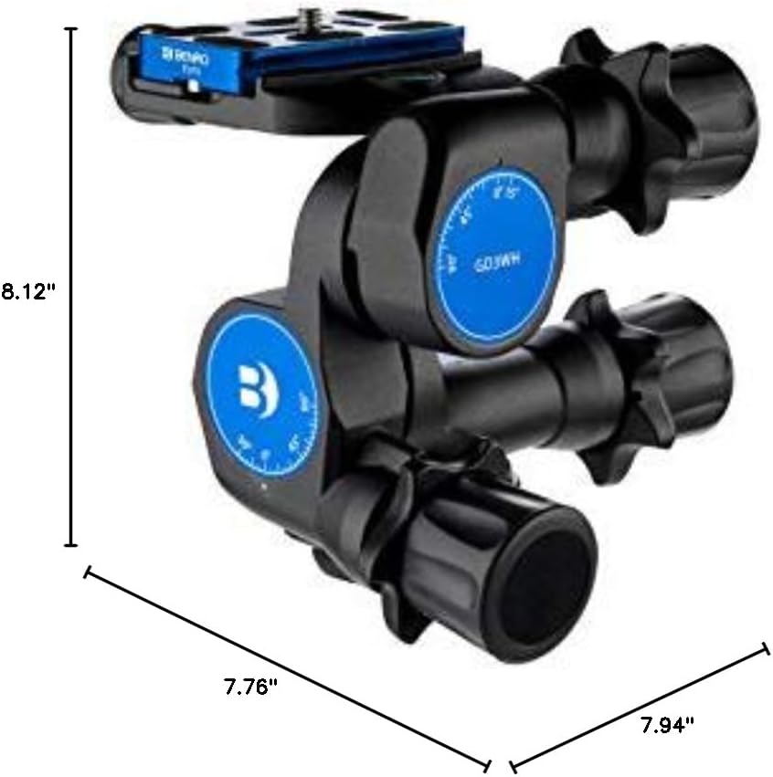 Benro GD3WH 3-Way Geared Tripod Head