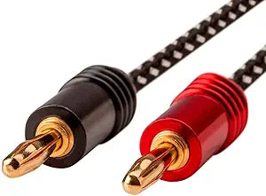 Monoprice 134306 Premium Speaker Wire 14AWG Banana Plug 6ft — main product image
