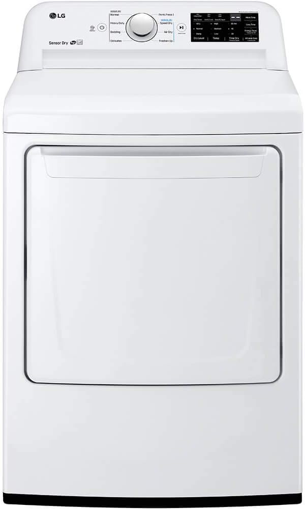 LG DLE7100W 7.3 Cu. Ft. Electric Dryer White — main product image