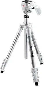 Manfrotto MKCOMPACTACN-WH Compact Action Tripod - White Lightweight