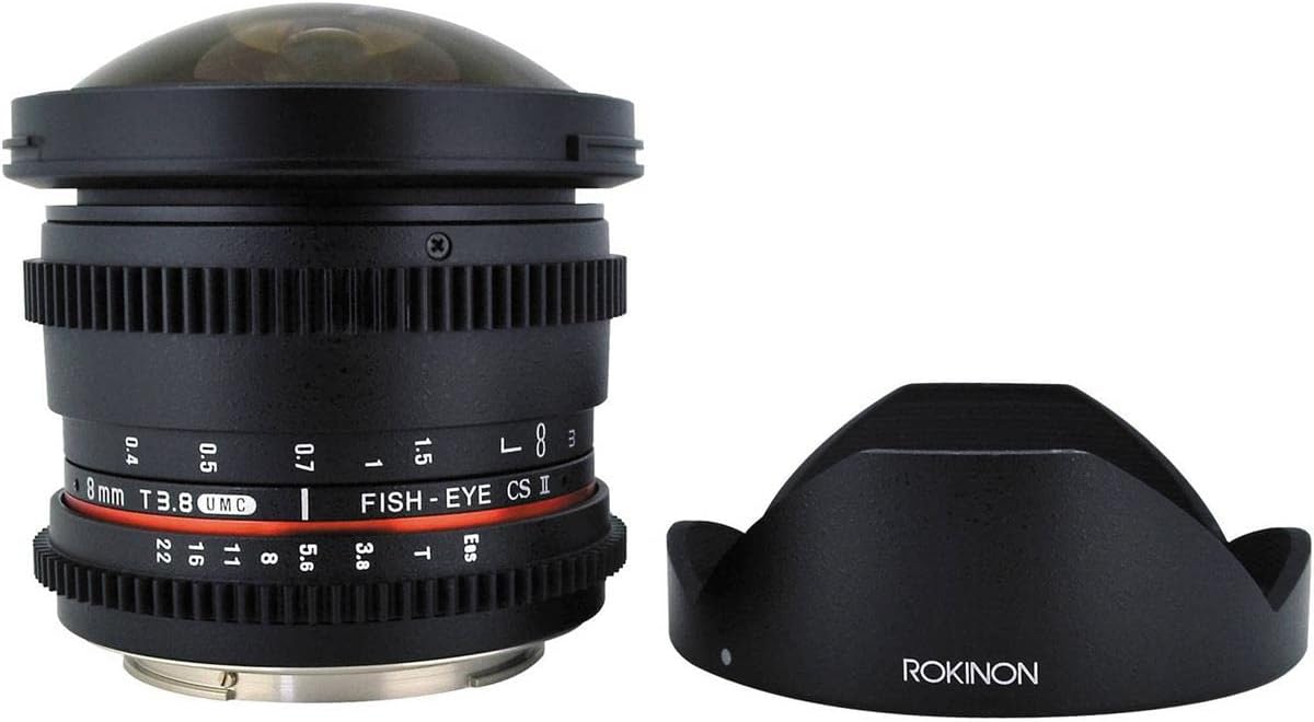 Rokinon RKHD8MV-C HD 8mm T3.8 Fisheye Lens Canon - Cine Lens