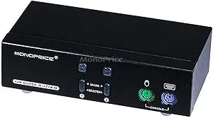 Monoprice 104074 2-Port DVI KVM Switch — main product image