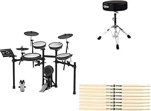 Roland TD-17KV Electronic Drum Set Bundle w/ Throne & Sticks