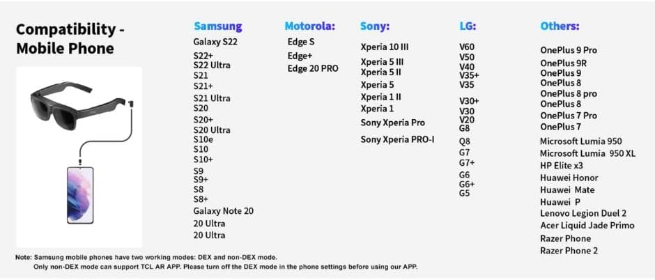TCL XRGF88 NXTWEAR S XR Video Display Glasses