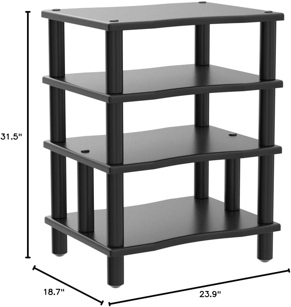 Monoprice 139165 Monolith 4-Tier XL Audio Stand - Open Air