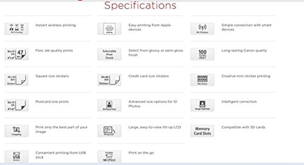Canon CP1200 Selphy Wireless Color Photo Printer