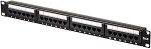 Monoprice 116082 Cat6 24-Port 1U Patch Panel — main product image