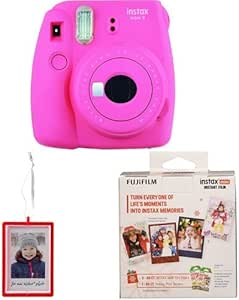 Fujifilm Instant Camera Flamingo Pink Mini Film Bundle