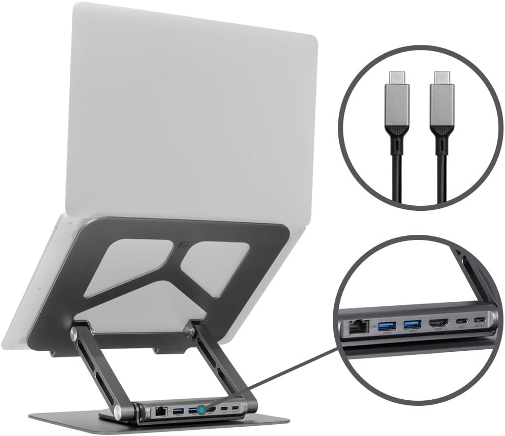 Monoprice 44729 6-in-1 Z-Fold Laptop USB-C Dock