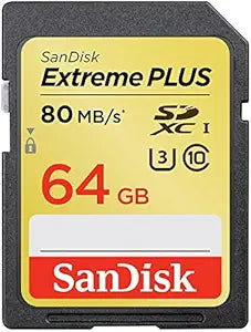 SanDisk SDSDXS-064G-AFFP 64GB Extreme Plus UHS-I SD Card — main product image