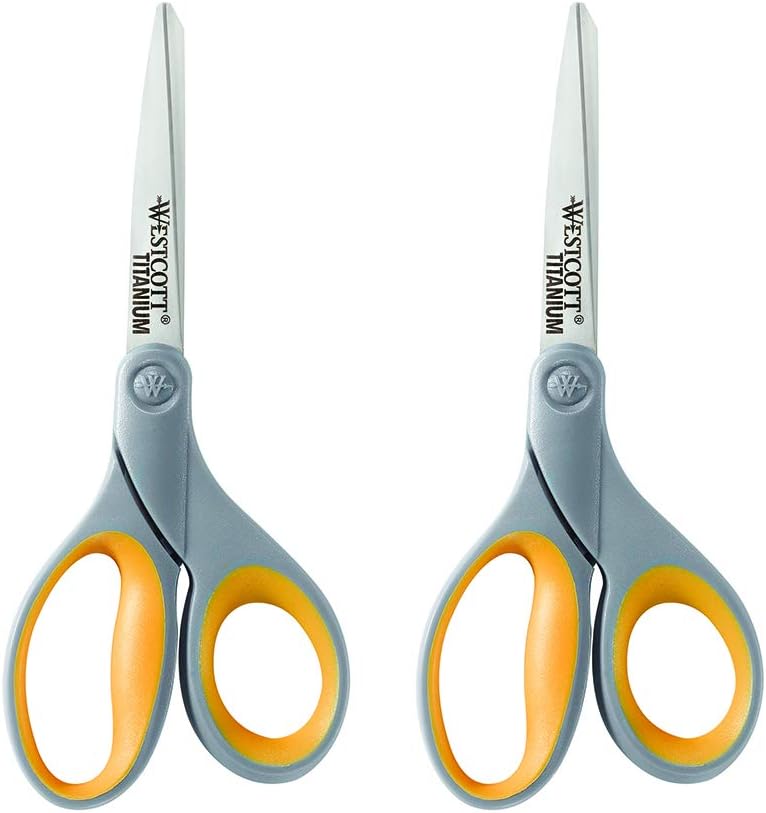 Westcott 17598 Titanium Bonded 8-Inch Scissors 4-Pack