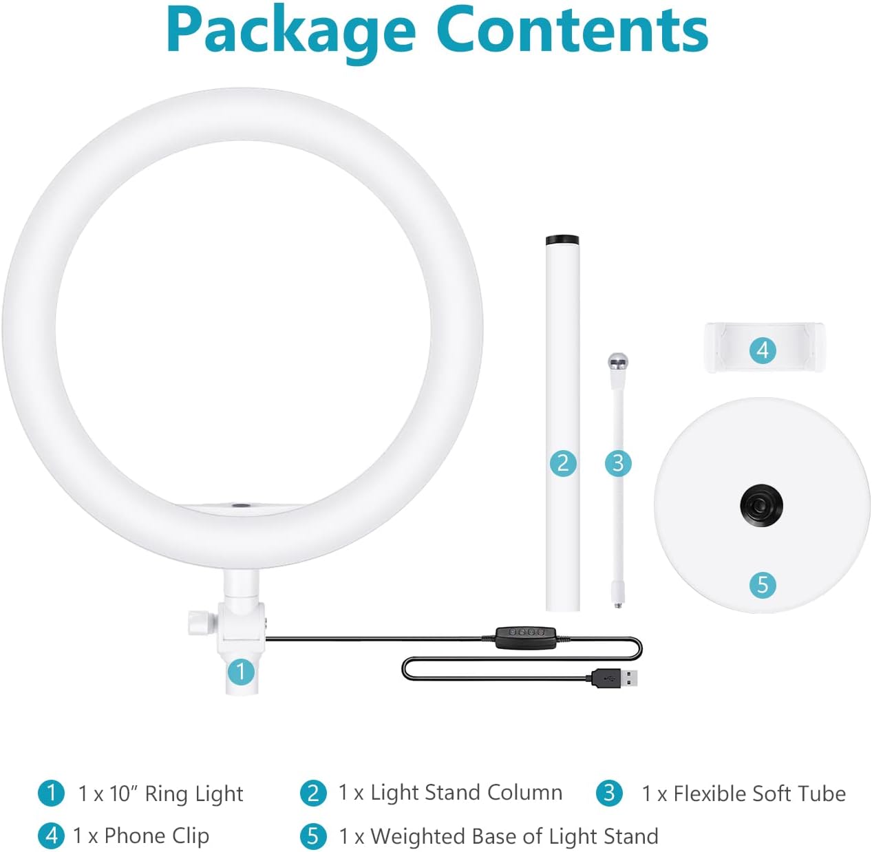 Neewer 10095097 Laptop Selfie Ring Light with Stand