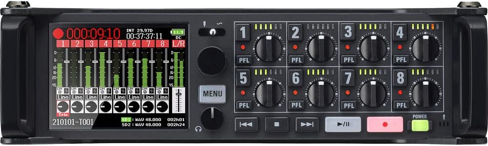 Zoom F8n Pro Multitrack Field Recorder Bundle