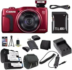 Canon SX710 RED 2 PowerShot Digital Camera Bundle