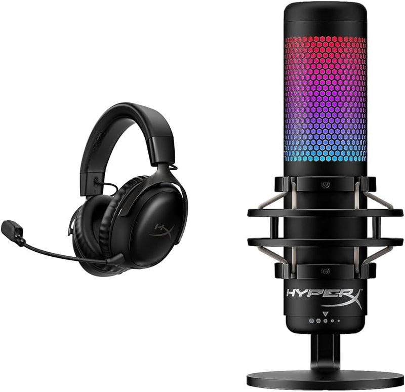 HyperX Cloud III Wireless Gaming Headset & QuadCast S RGB Microphone — main product image