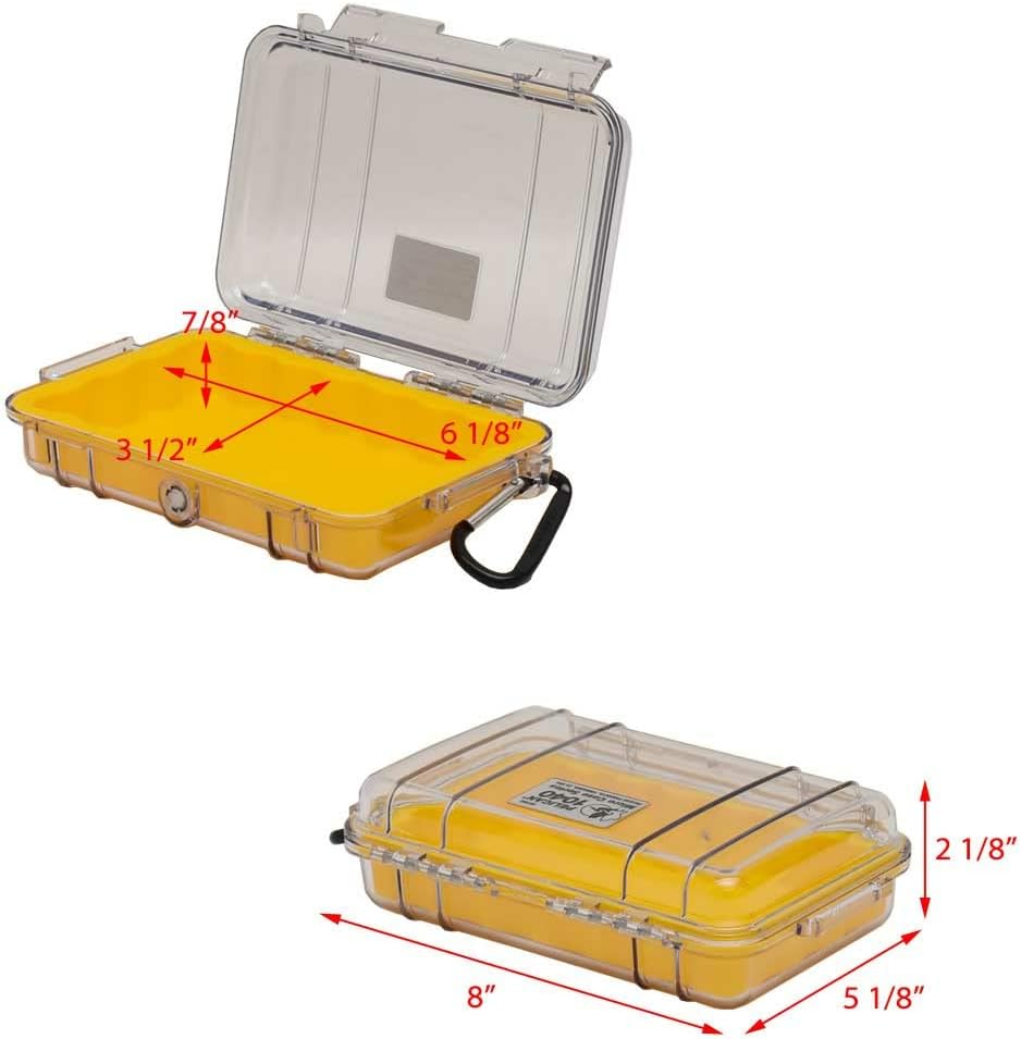 Pelican 1040 Micro Case - Yellow/Clear Waterproof Protector