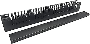 Monoprice 142826 1U Metal Rackmount Cable Management Panel — main product image