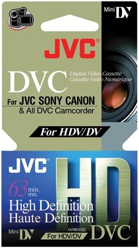 JVC MDV63HDHT HD DVC MiniDV Camcorder Tape 63 min